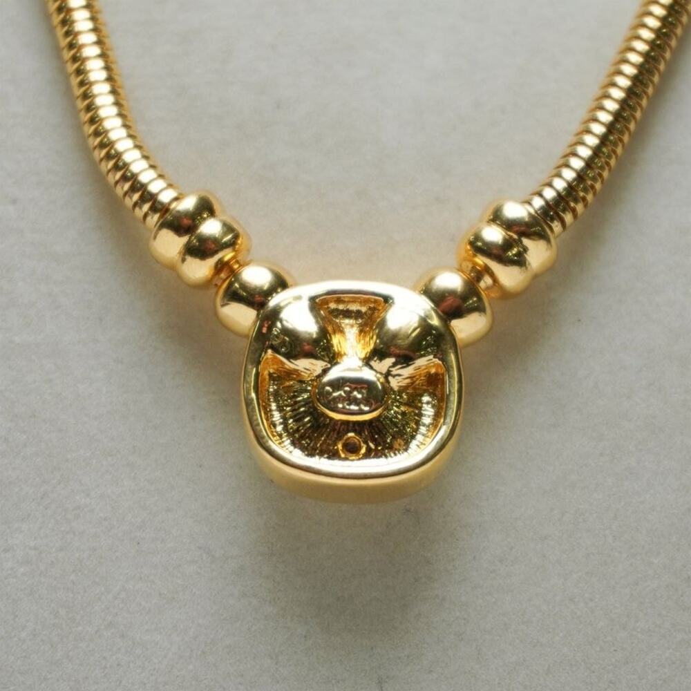 VTG Joan Rivers Gold-Tone Necklace With Faceted Crystal Accent - Picture 4 of 7